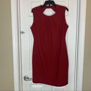 Kardashian Kollection Neck Pleating Dress Size XL Wine Colored